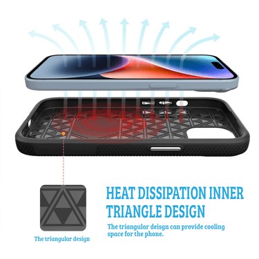 iPhone 15 Plus Rugged Shockproof Case Cover - Best Quality, Flexible & Strong, Lightweight, Heavy-Duty Protection, Durable - Red